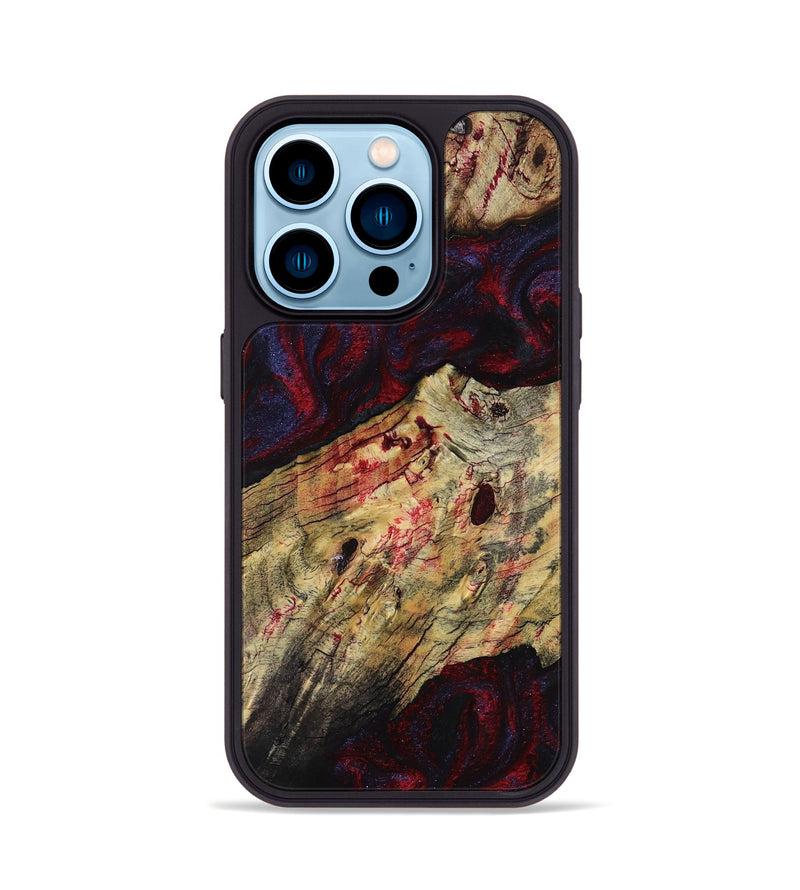 iPhone 14 Pro Wood Phone Case - Adyson (Red, 819033)