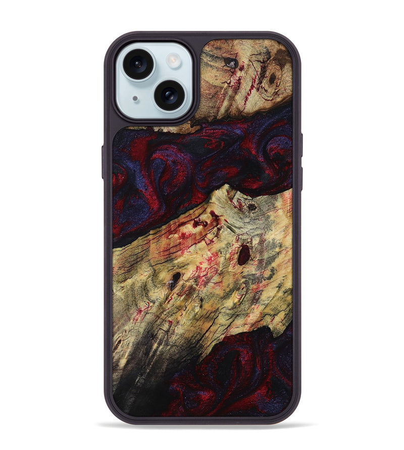 iPhone 15 Plus Wood Phone Case - Adyson (Red, 819033)