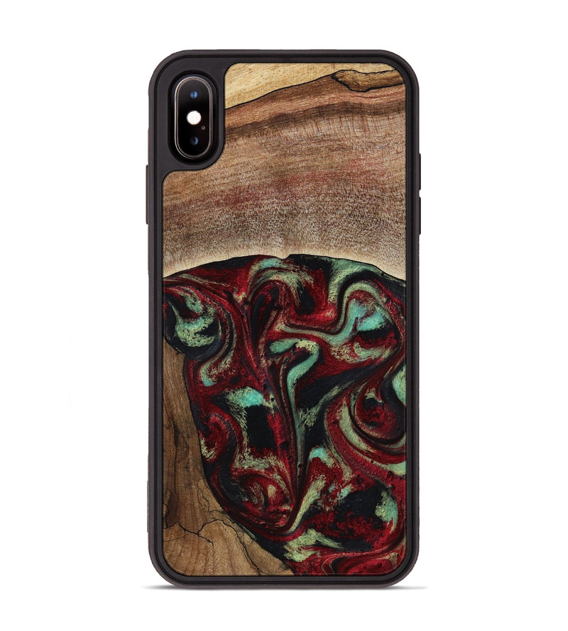 iPhone Xs Max Wood Phone Case - Arianna (Red, 819034)