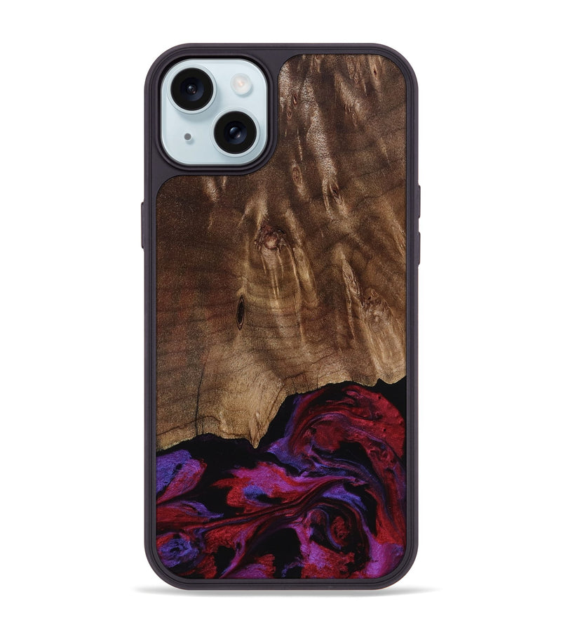 iPhone 15 Plus Wood Phone Case - Royal (Red, 819036)