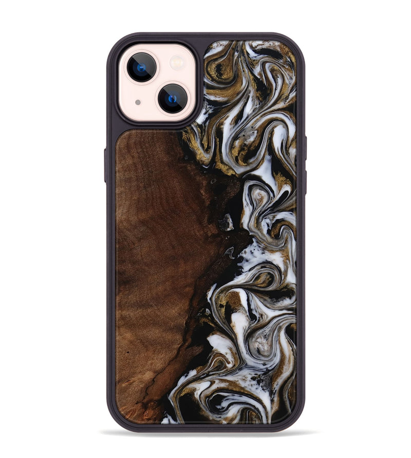 iPhone 14 Plus Wood Phone Case - Leif (Black & White, 819040)