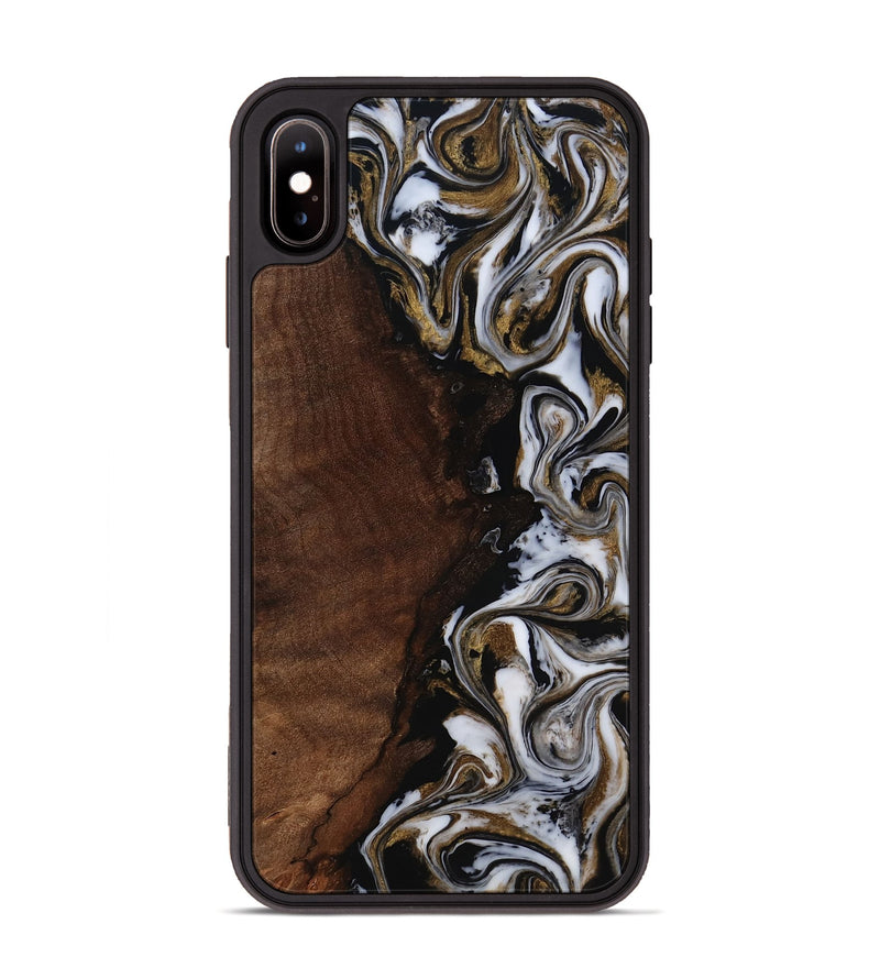 iPhone Xs Max Wood Phone Case - Leif (Black & White, 819040)