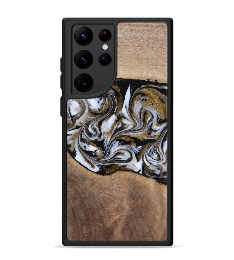 Galaxy S22 Ultra Wood Phone Case - Dante (Black & White, 819042)