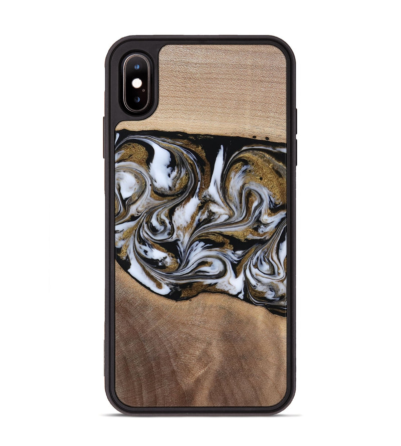 iPhone Xs Max Wood Phone Case - Dante (Black & White, 819042)