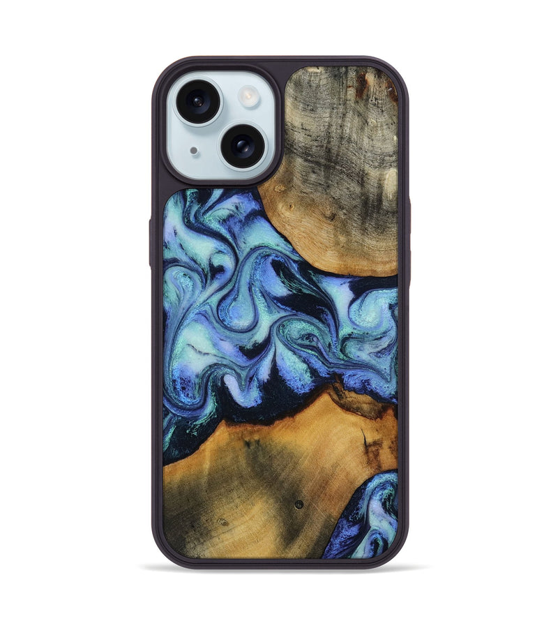 iPhone 15 Wood Phone Case - Jasiel (Blue, 819051)