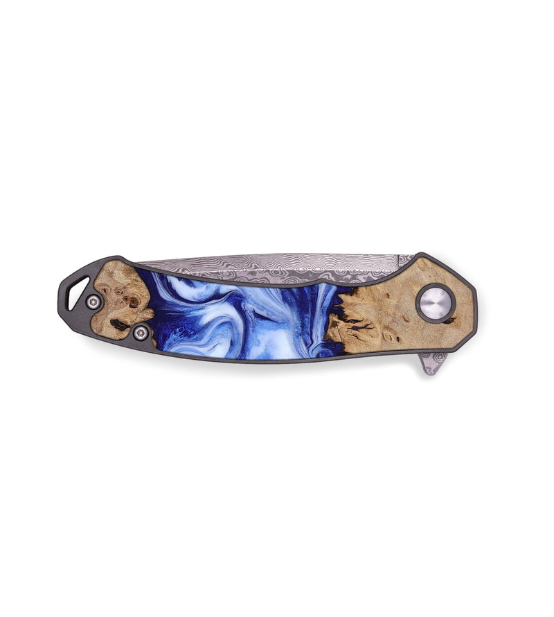 EDC Wood Pocket Knife - Jamiya (Blue, 819055)