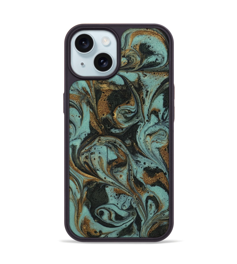 iPhone 15 ResinArt Phone Case - Haskell (Green, 819059)