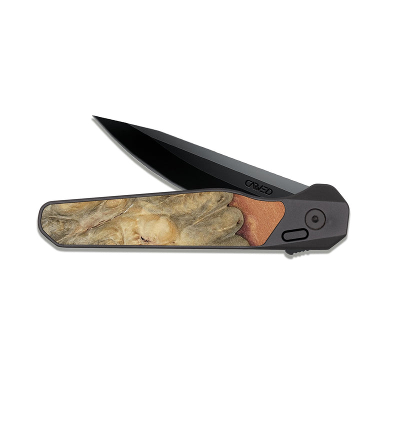 EDC Dark Slate Wood Pocket Knife - Leatha (Red, 819070)