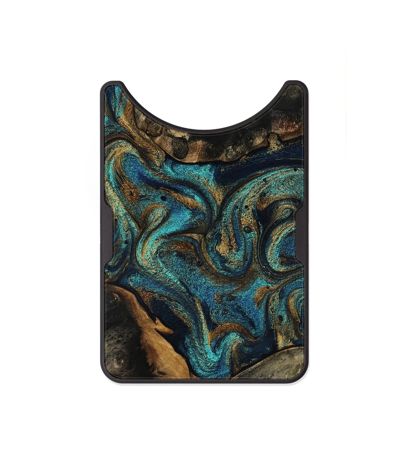 Alloy Wood Wallet - Dee (Teal & Gold, 819071)