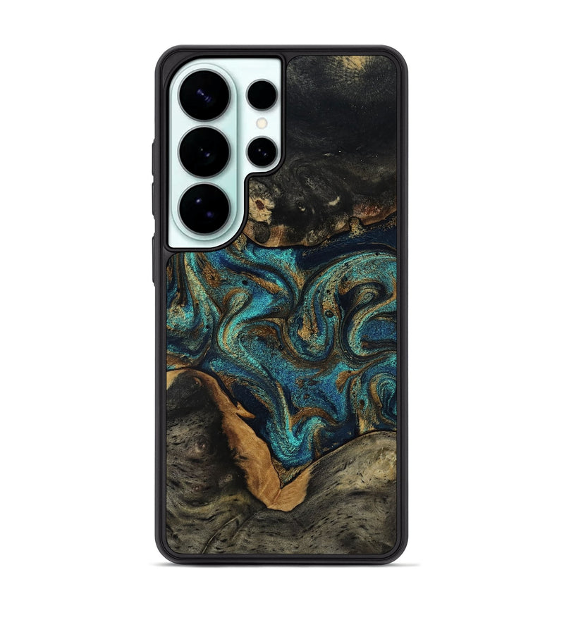 Galaxy S26 Ultra Wood Phone Case - Dee (Teal & Gold, 819071)