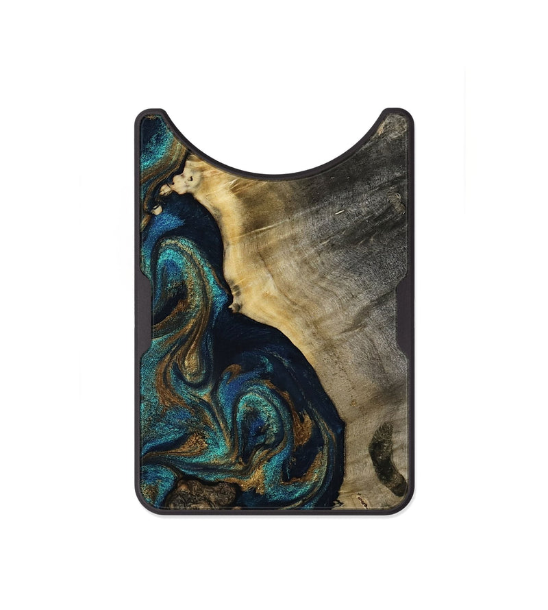 Alloy Wood Wallet - Foster (Teal & Gold, 819072)