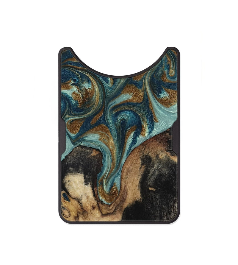 Alloy Wood Wallet - Garrick (Teal & Gold, 819073)