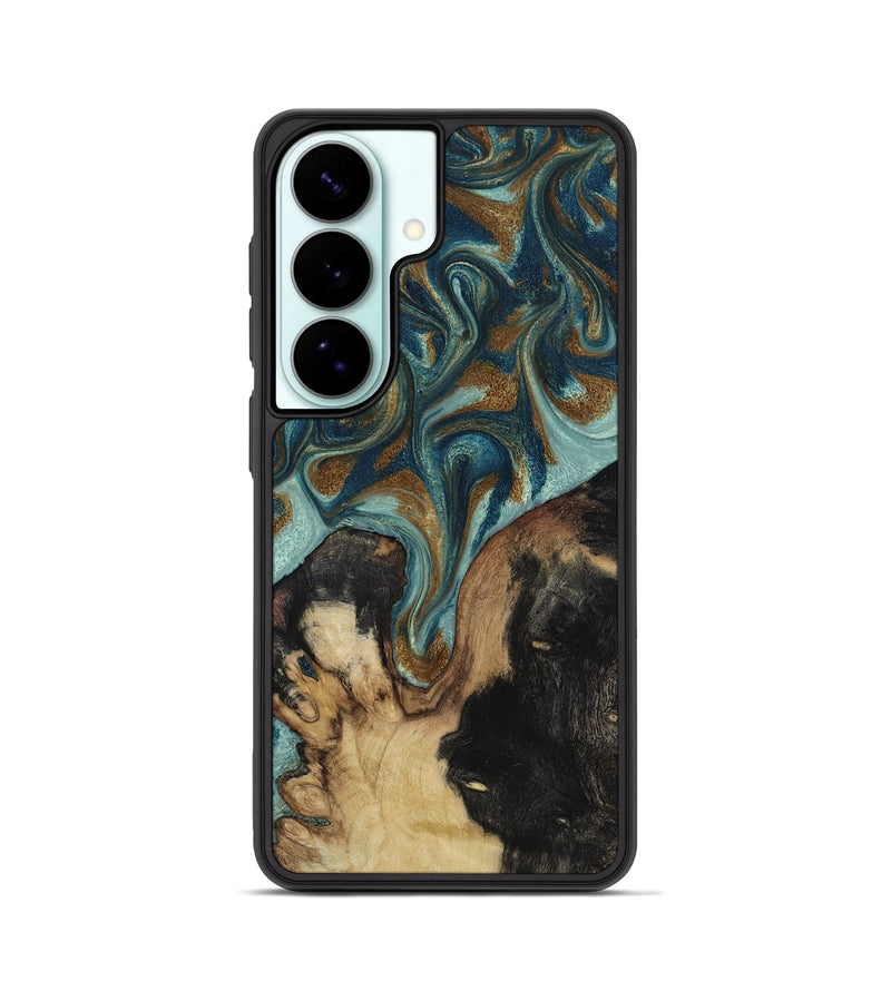 Galaxy S26 Wood Phone Case - Garrick (Teal & Gold, 819073)