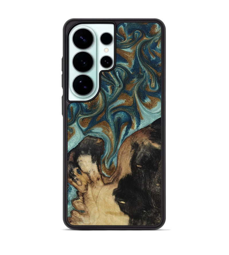 Galaxy S26 Ultra Wood Phone Case - Garrick (Teal & Gold, 819073)