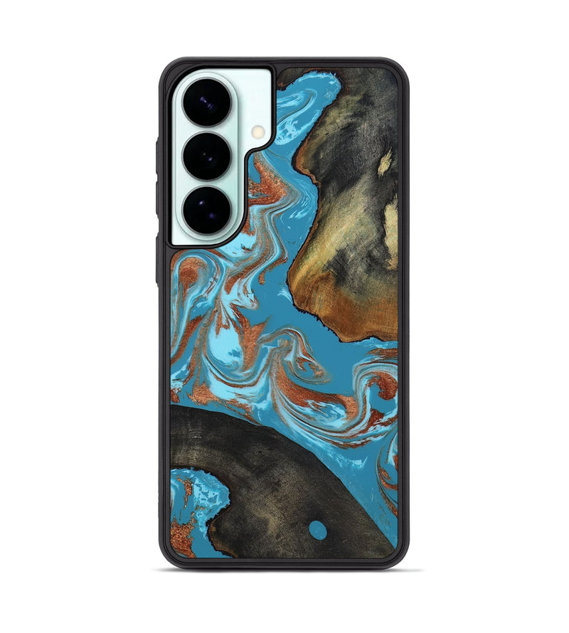 Galaxy S26 Plus Wood Phone Case - Domingo (Teal & Gold, 819074)