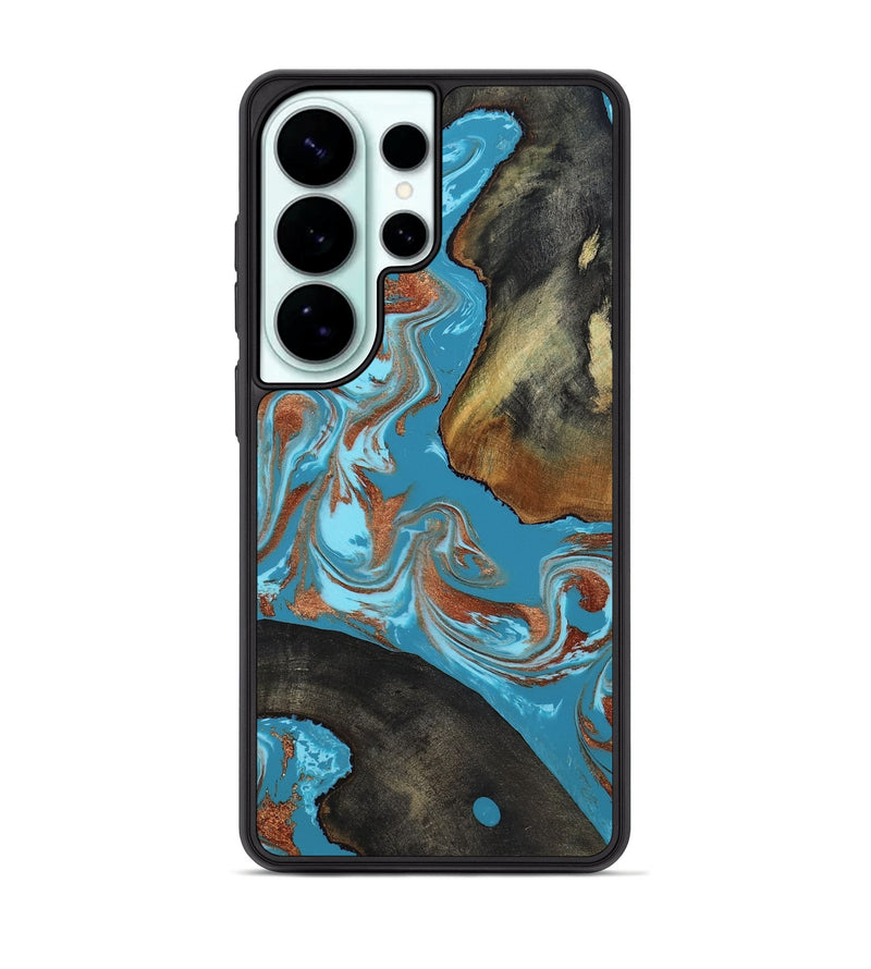 Galaxy S26 Ultra Wood Phone Case - Domingo (Teal & Gold, 819074)