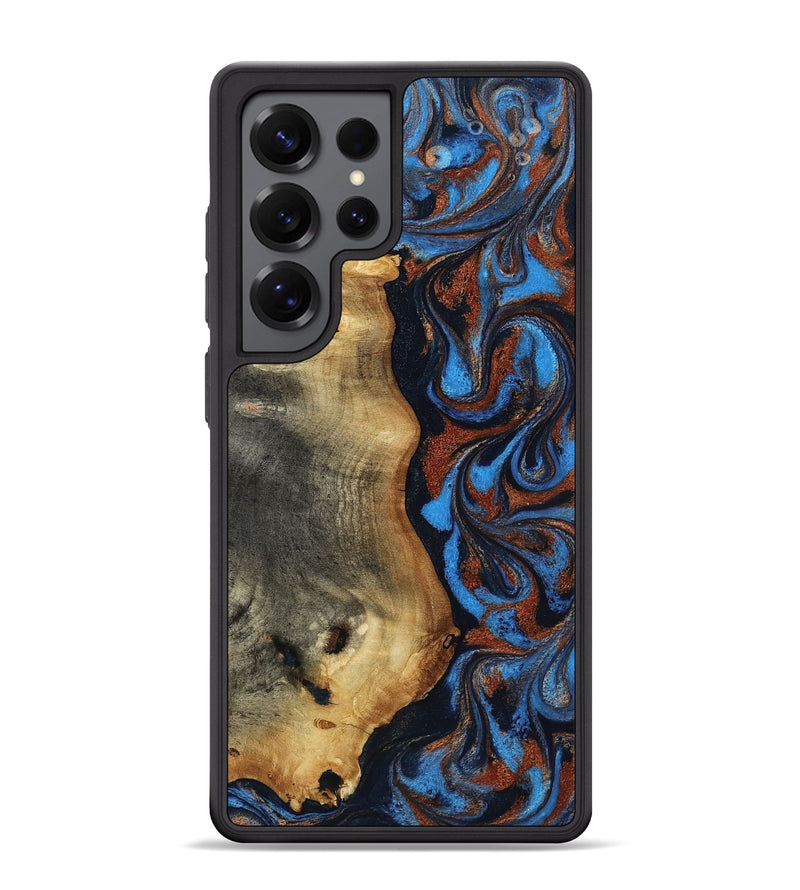 Galaxy S25 Ultra Wood Phone Case - Willard (Teal & Gold, 819075)