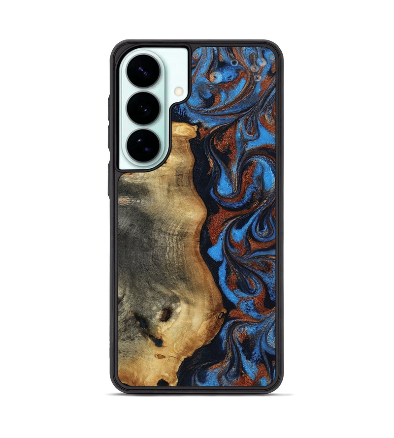 Galaxy S26 Plus Wood Phone Case - Willard (Teal & Gold, 819075)