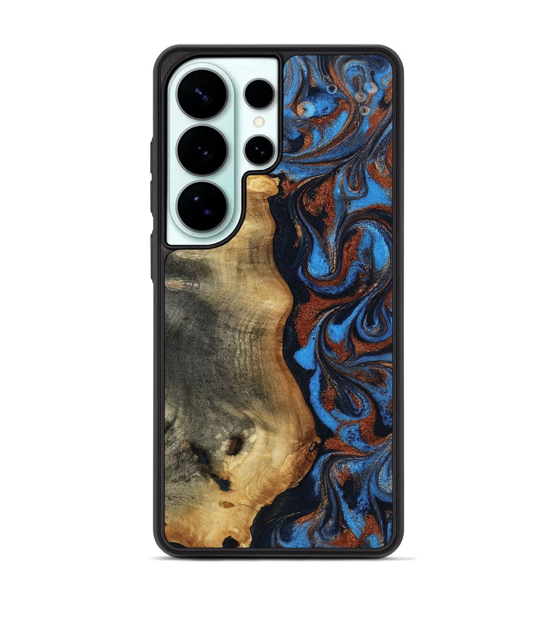 Galaxy S26 Ultra Wood Phone Case - Willard (Teal & Gold, 819075)