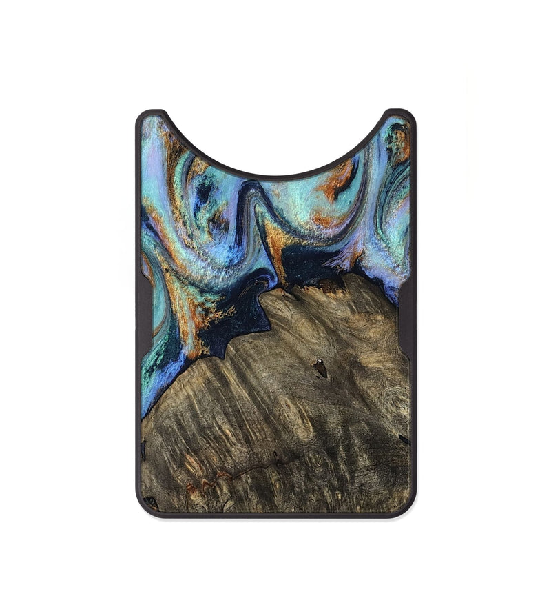 Alloy Wood Wallet - Kari (Teal & Gold, 819077)