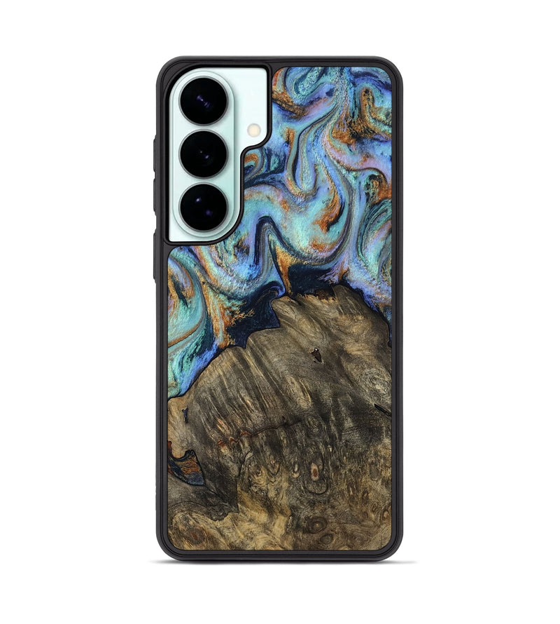 Galaxy S26 Plus Wood Phone Case - Kari (Teal & Gold, 819077)