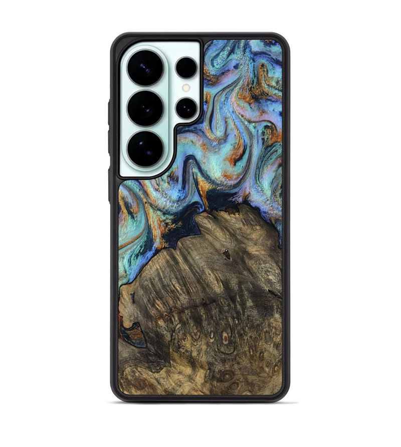 Galaxy S26 Ultra Wood Phone Case - Kari (Teal & Gold, 819077)