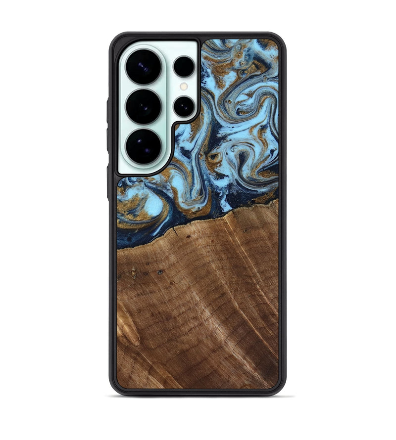 Galaxy S26 Ultra Wood Phone Case - Jarred (Teal & Gold, 819078)