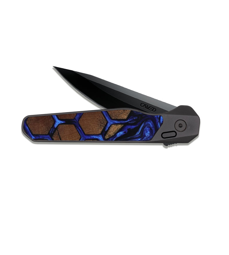 EDC Dark Slate Wood Pocket Knife - Alana (Ancient Olive, 819081)