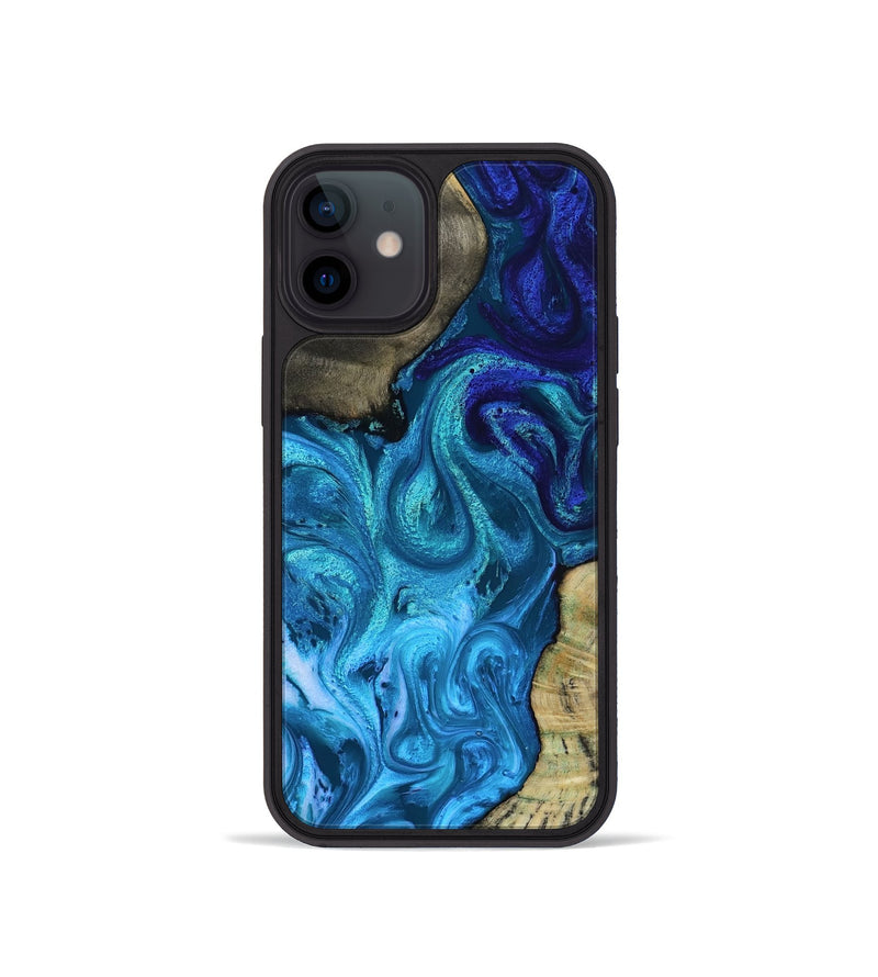 iPhone 12 mini Wood Phone Case - Lorelei (Blue, 819097)
