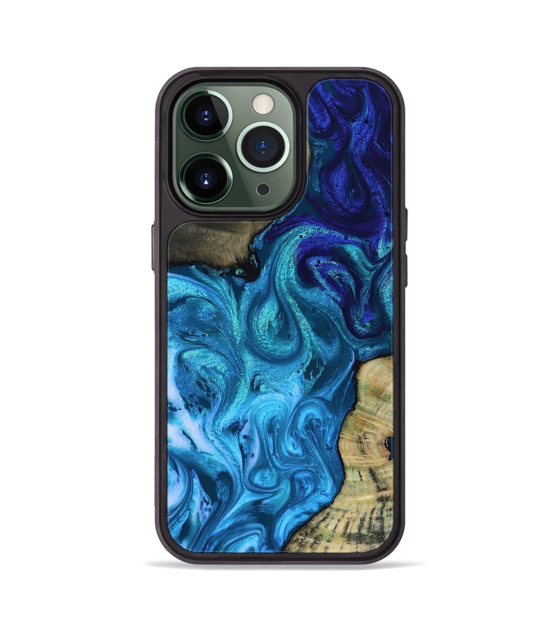 iPhone 13 Pro Wood Phone Case - Lorelei (Blue, 819097)