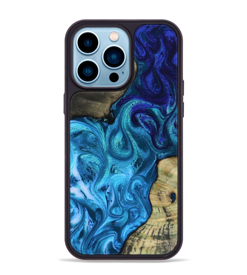 iPhone 14 Pro Max Wood Phone Case - Lorelei (Blue, 819097)