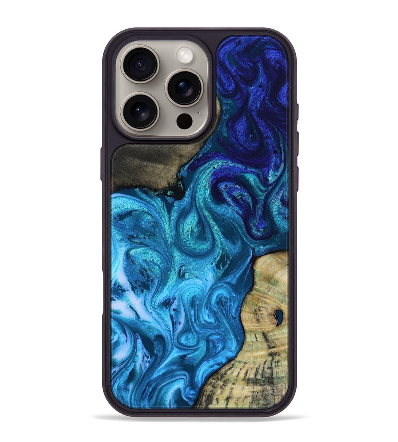 iPhone 16 Pro Max Wood Phone Case - Lorelei (Blue, 819097)