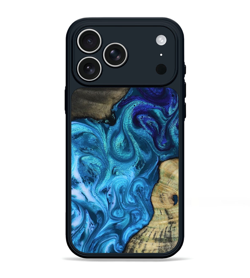 iPhone 17 Pro Max Wood Phone Case - Lorelei (Blue, 819097)