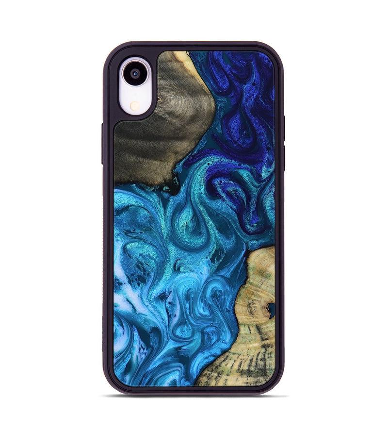 iPhone Xr Wood Phone Case - Lorelei (Blue, 819097)