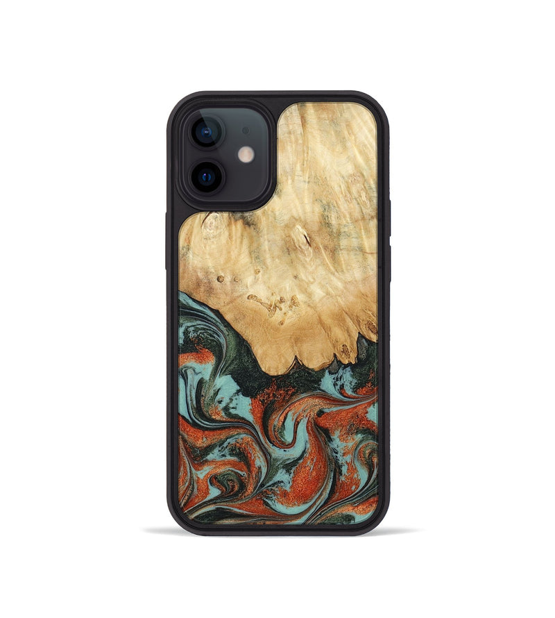 iPhone 12 mini Wood Phone Case - Nella (Green, 819098)
