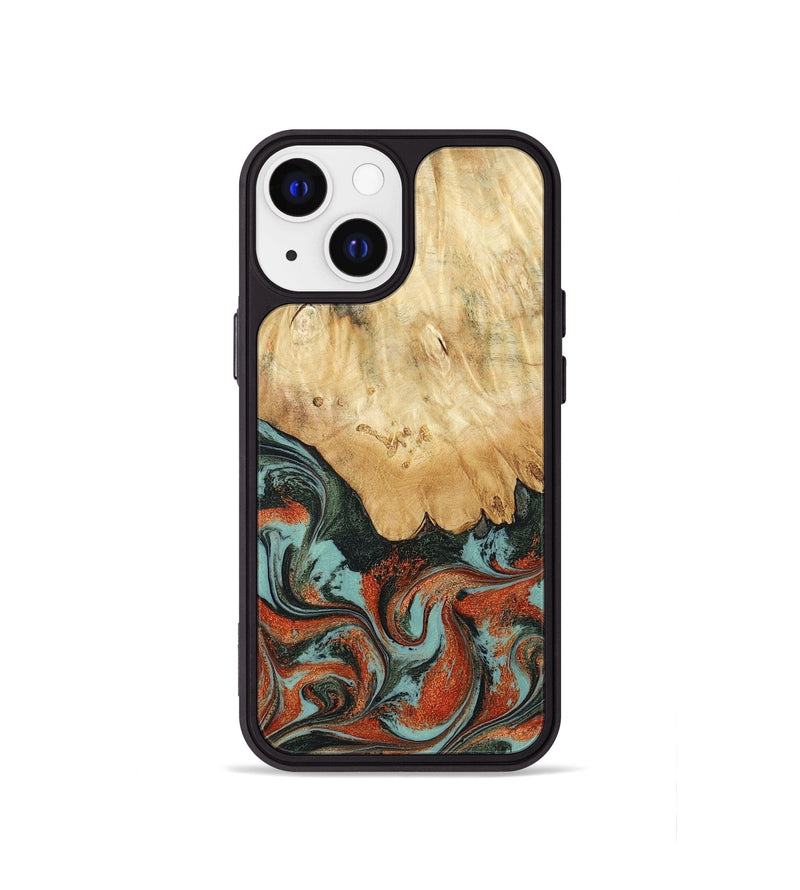 iPhone 13 mini Wood Phone Case - Nella (Green, 819098)