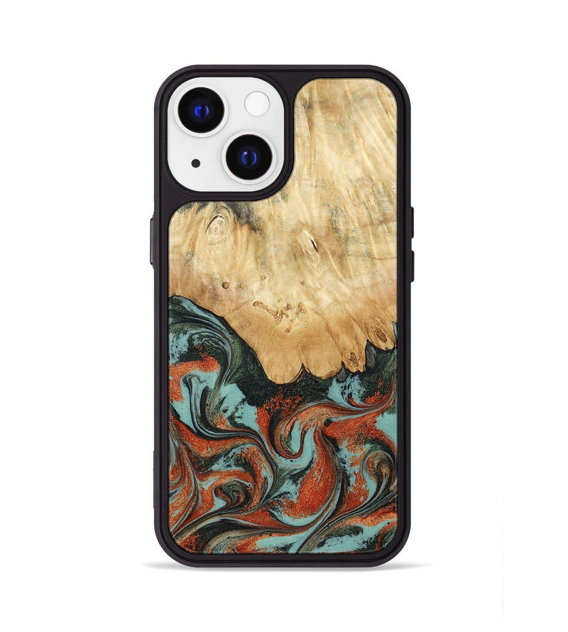 iPhone 13 Wood Phone Case - Nella (Green, 819098)