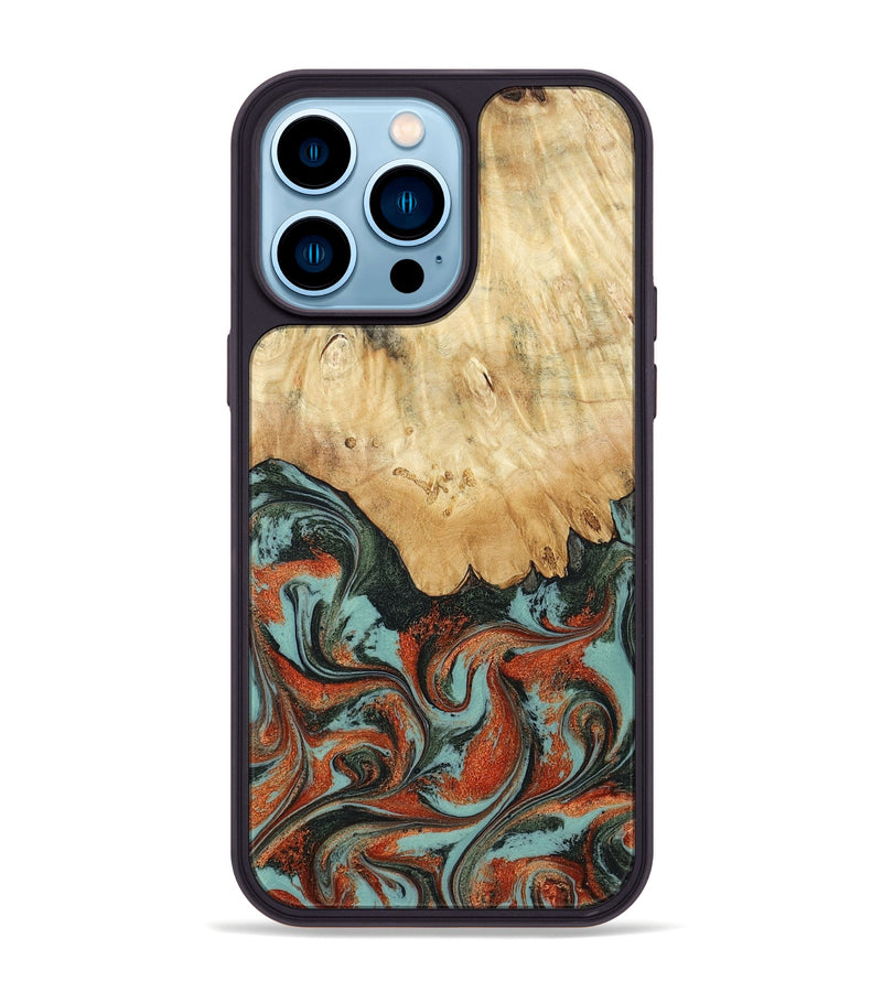 iPhone 14 Pro Max Wood Phone Case - Nella (Green, 819098)
