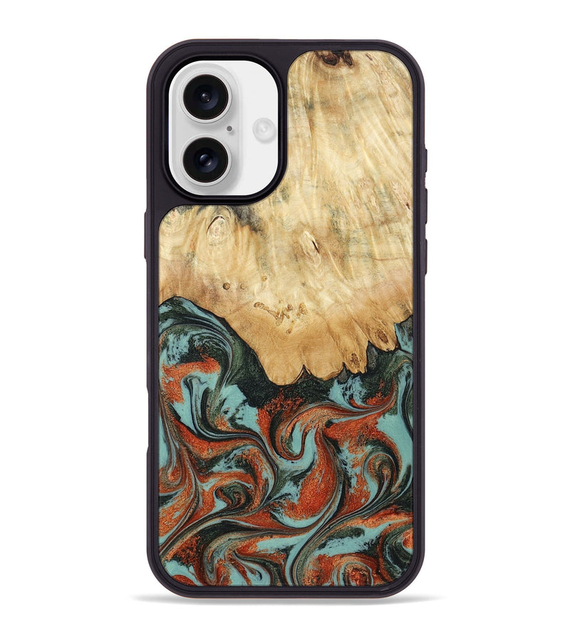 iPhone 16 Plus Wood Phone Case - Nella (Green, 819098)