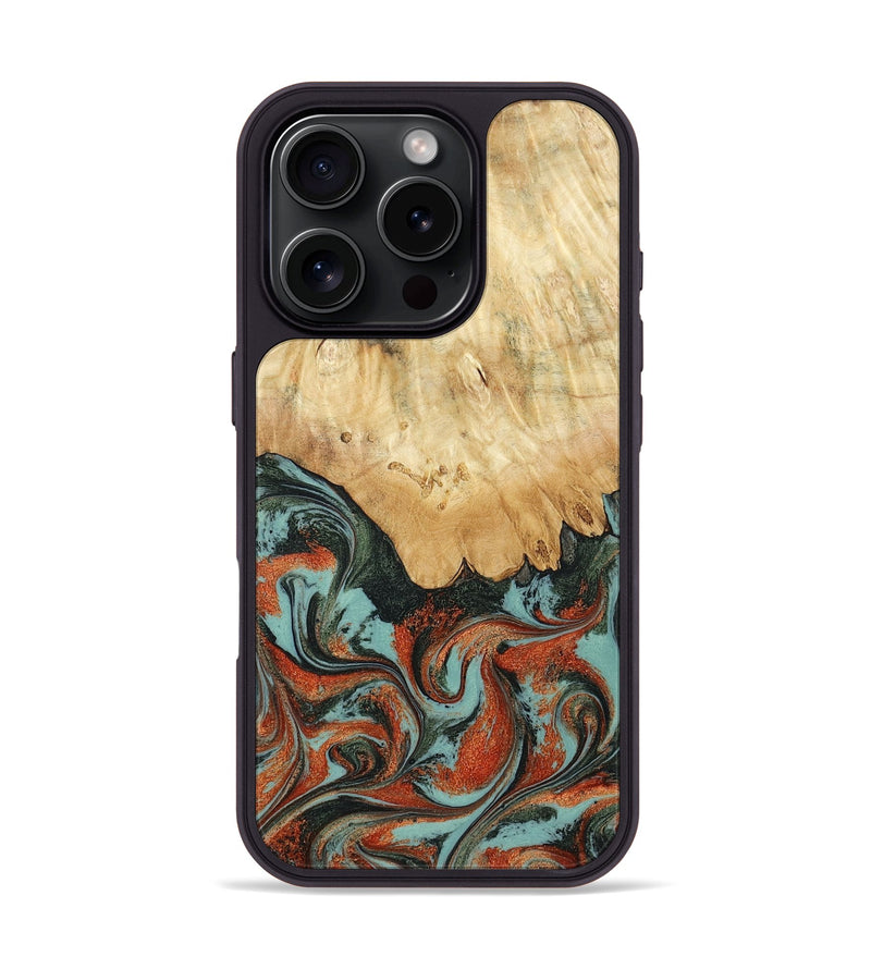 iPhone 16 Pro Wood Phone Case - Nella (Green, 819098)