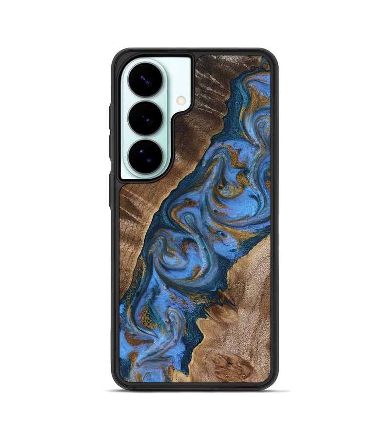 Galaxy S26 Wood Phone Case - Diann (Teal & Gold, 819101)