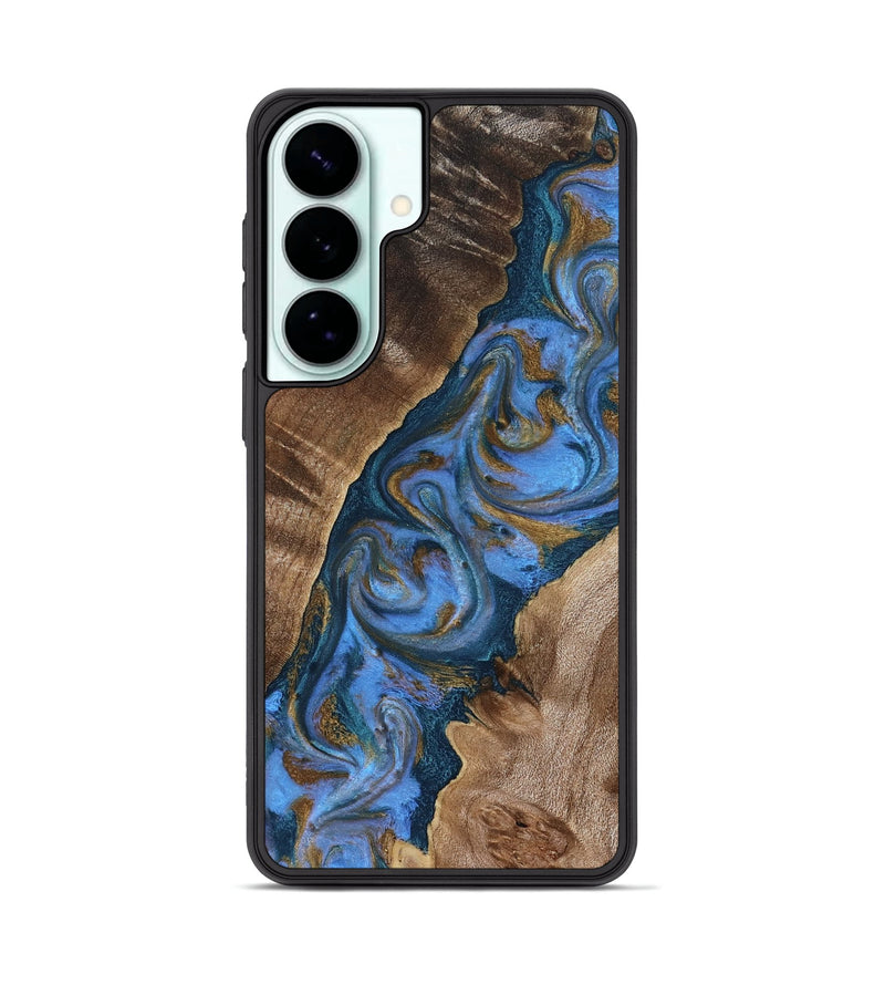 Galaxy S26 Plus Wood Phone Case - Diann (Teal & Gold, 819101)