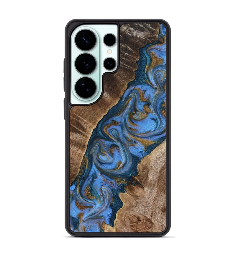 Galaxy S26 Ultra Wood Phone Case - Diann (Teal & Gold, 819101)