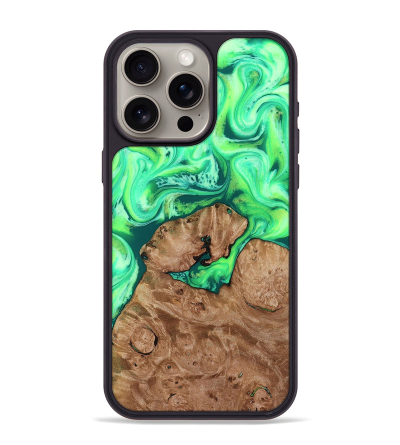 iPhone 15 Pro Max Wood Phone Case - Chris (Neon, 819106)