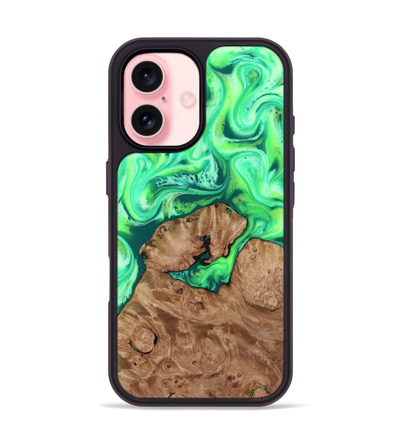 iPhone 16 Wood Phone Case - Chris (Neon, 819106)