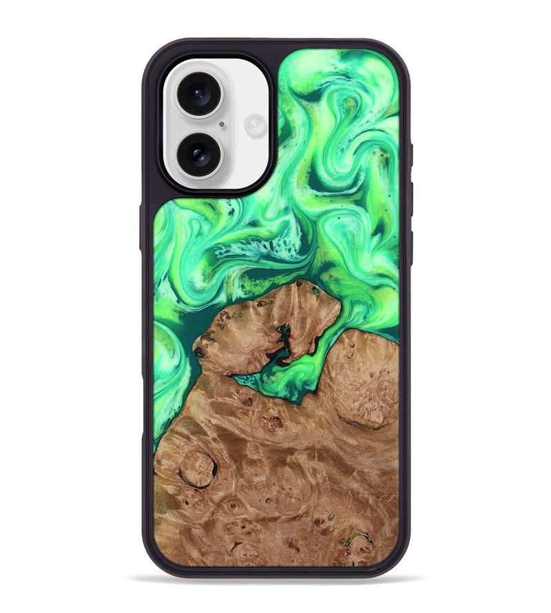 iPhone 16 Plus Wood Phone Case - Chris (Neon, 819106)