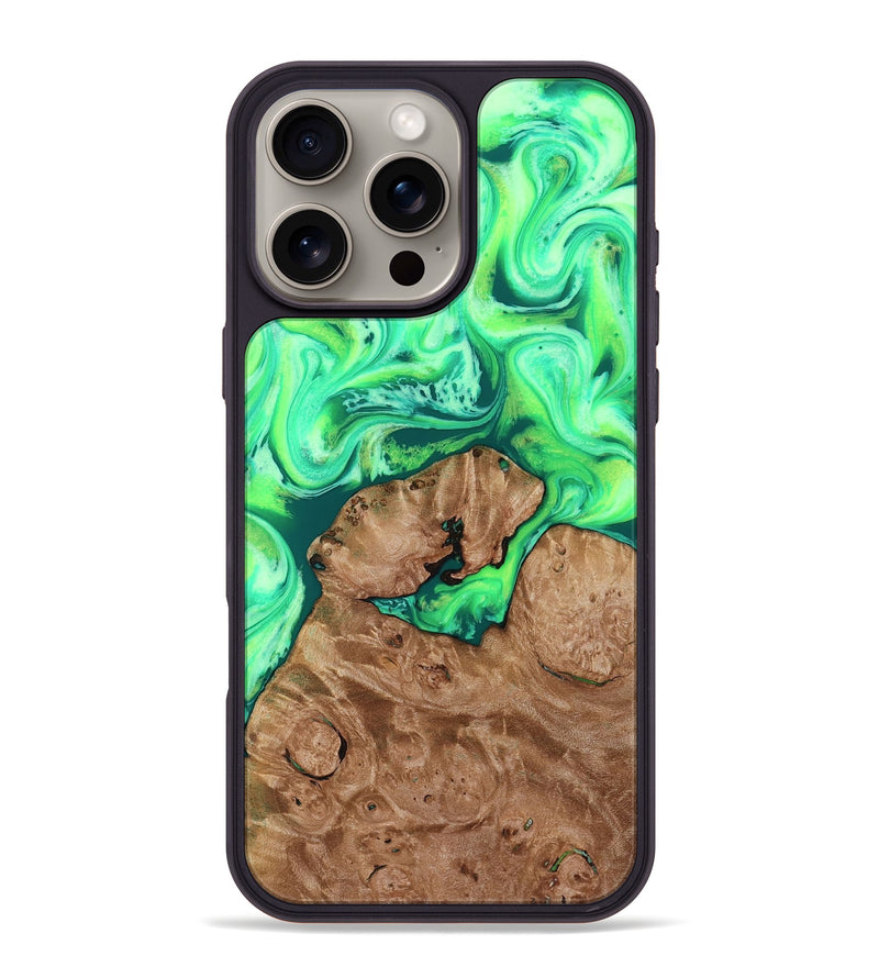 iPhone 16 Pro Max Wood Phone Case - Chris (Neon, 819106)