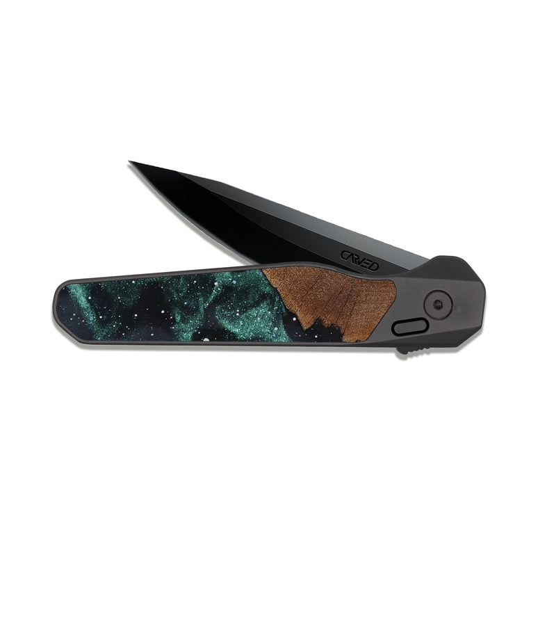 EDC Dark Slate Wood Pocket Knife - Clover (Cosmos, 819115)