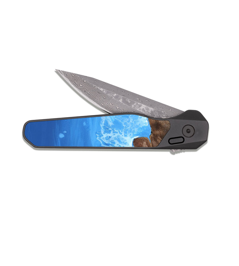 EDC Dark Damascus Wood Pocket Knife - Alani (Coastal, 819119)