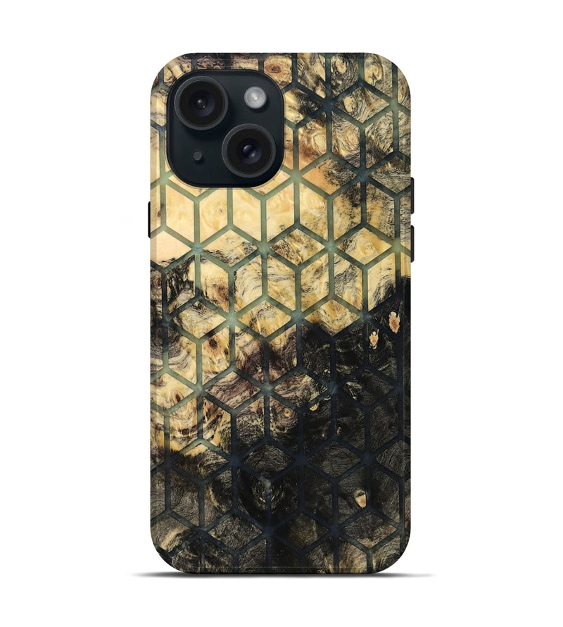 iPhone 15 Wood Live Edge Phone Case - Janessa (Pattern, 819124)